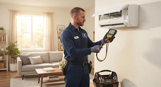 Customer booking a home service on a smartphone app